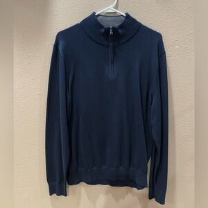 Men’s Lands’ End 1/4 Zip - Navy - Large